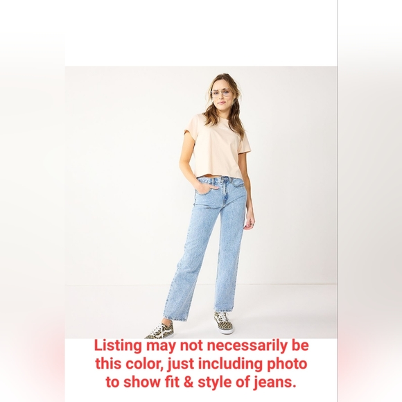 Levi's Low Pro Straight 31 Mid Rise Jeans Womens Glow Up Blue A09640003 - Picture 10 of 12